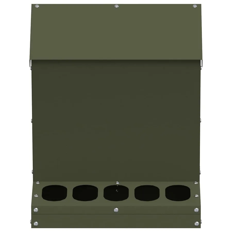 Mangeoire pour poules Vert olive 30 x 30 x 39 cm - 5