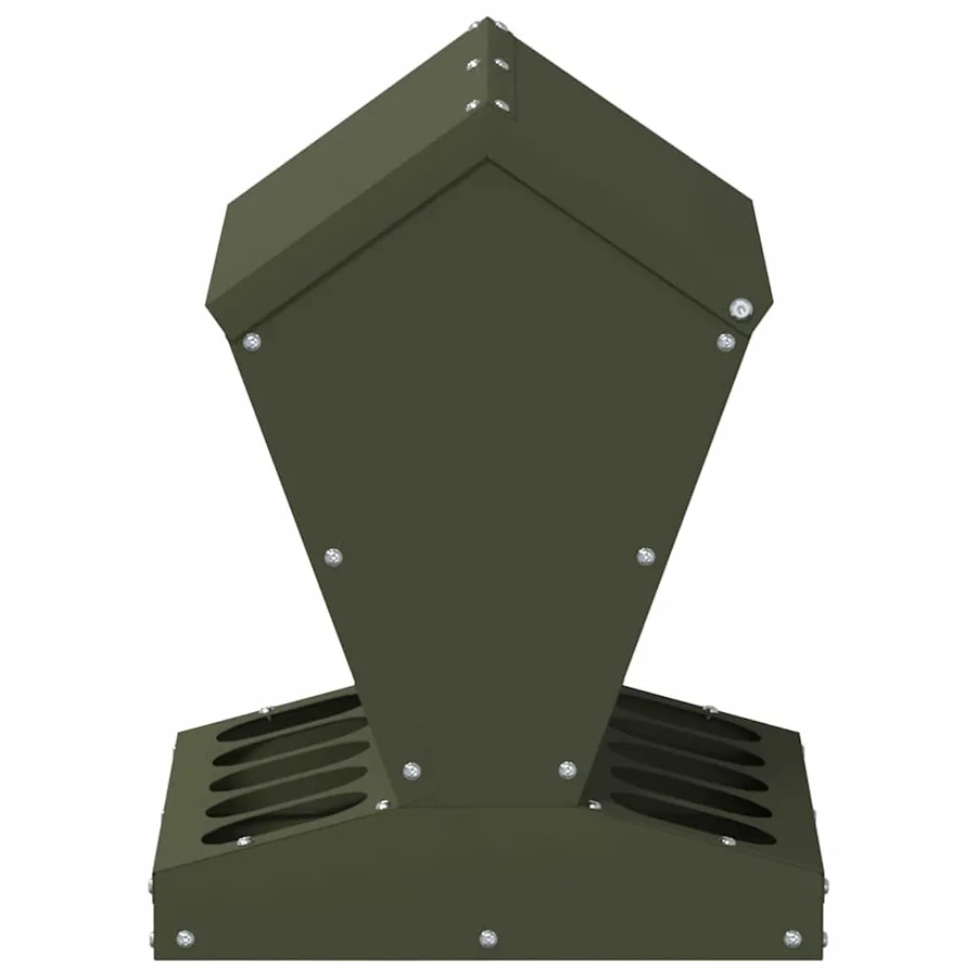 Mangeoire pour poules Vert olive 30 x 30 x 39 cm - 6