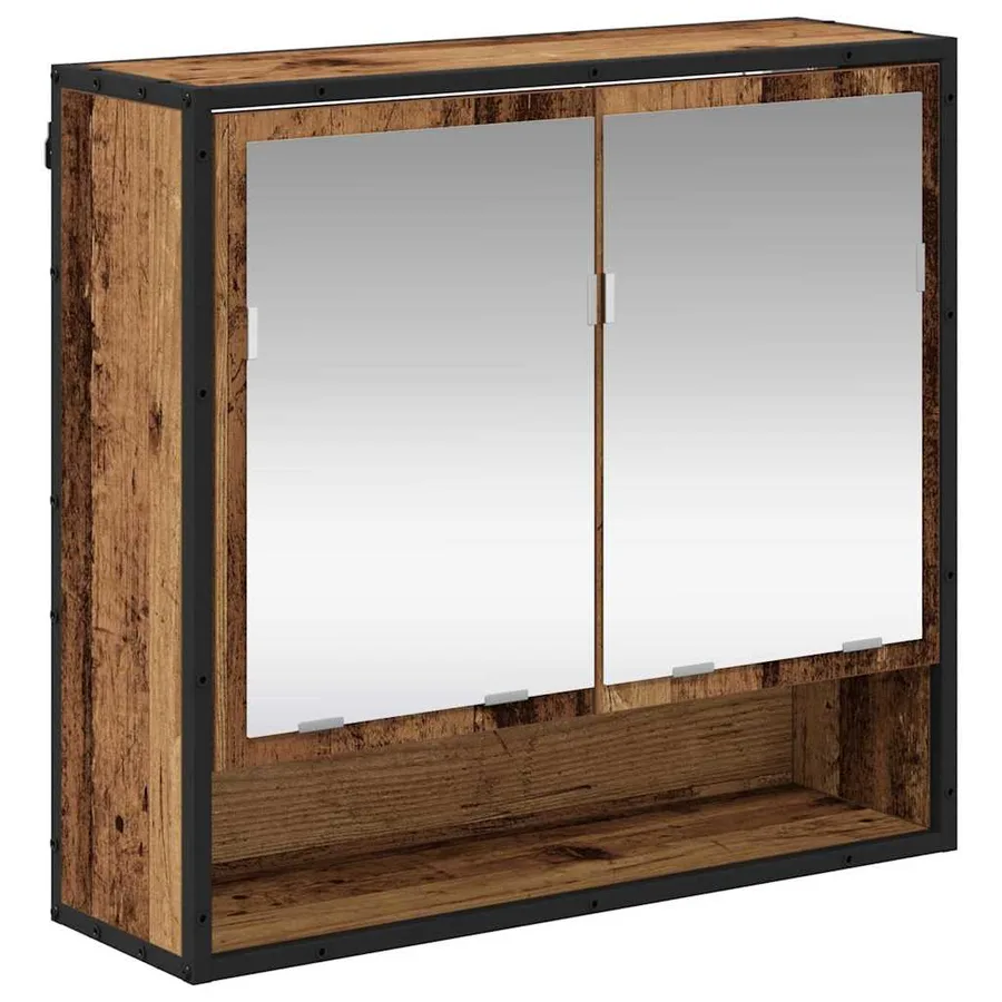 Ensemble de mobilier de salle de bain 2 pcs Bois Ancien - 5