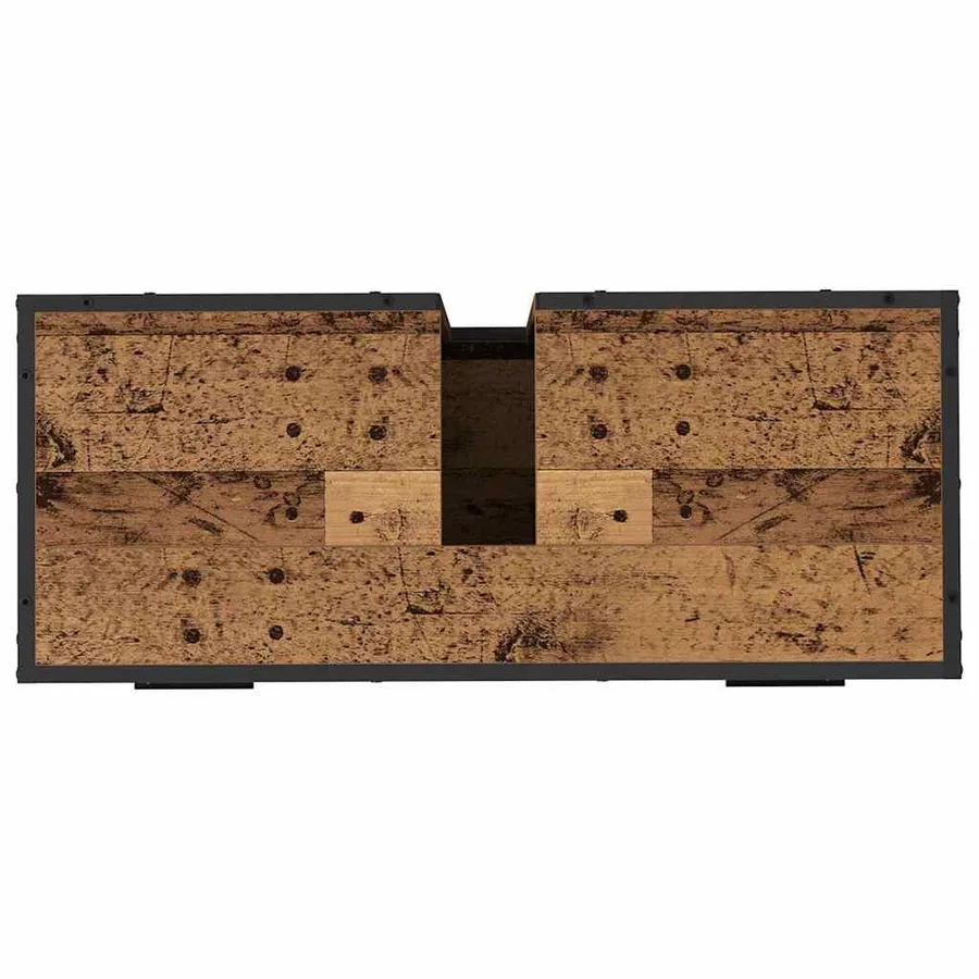 Ensemble de mobilier de salle de bain 2 pcs Bois Ancien - 8