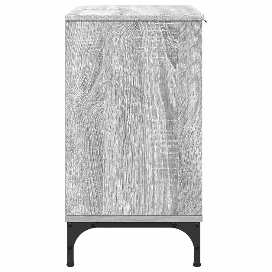 Meuble de Lavabo de Salle de Bain avec stockage Gris Sonoma - 7
