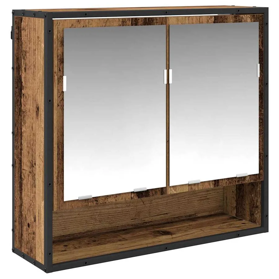 Ensemble de mobilier de salle de bain 3 pcs Bois Ancien - 6