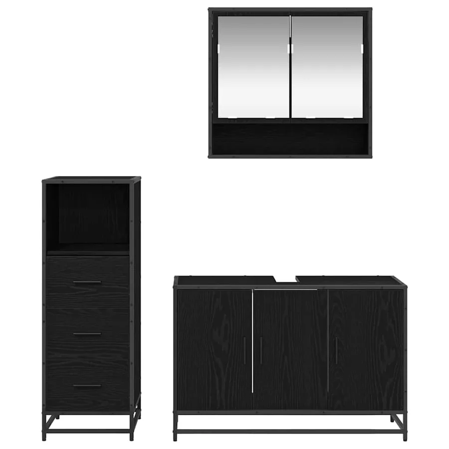 Ensemble de mobilier de salle de bain 2 pcs Bois Ancien - 9