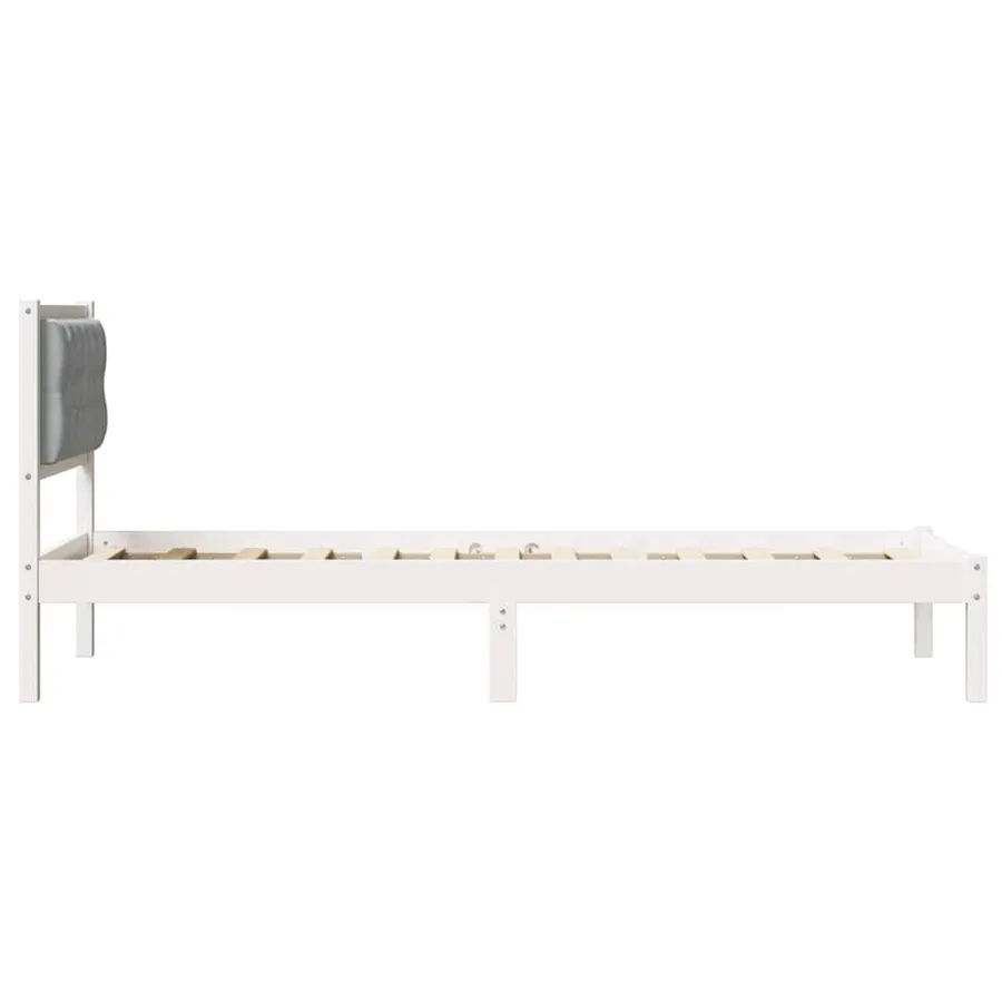 Cadre de lit avec tête de lit Gris clair 80 x 200 cm Pin massif - 6
