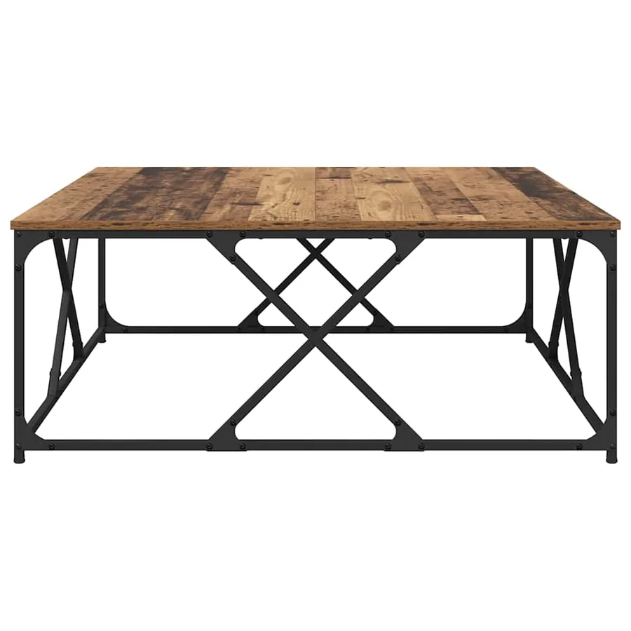 Table basse Bois Ancien 100 x 100 x 40 cm Bois d'ingénierie - 6
