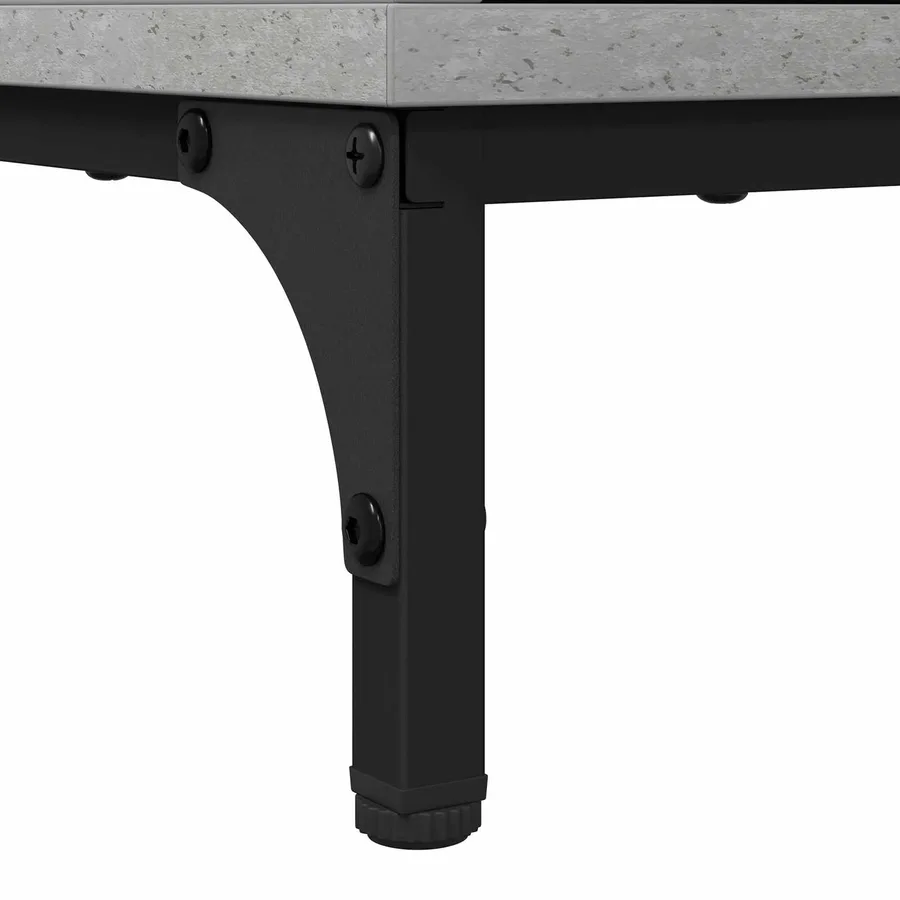 Meuble de Lavabo de Salle de Bain avec stockage Gris béton - 8