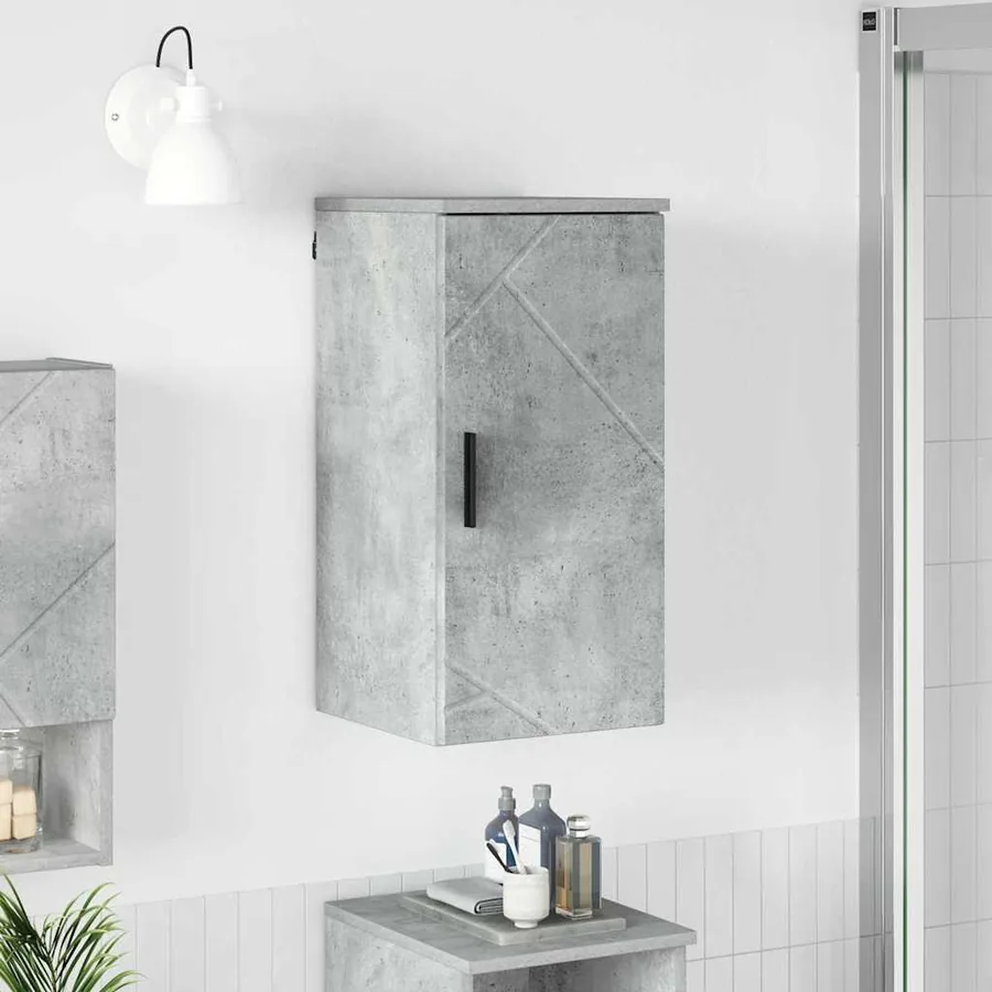 Cabinet de salle de bain Gris béton 30 x 31,5 x 61 cm