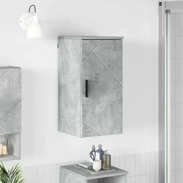 Cabinet de salle de bain Gris béton 30 x 31,5 x 61 cm