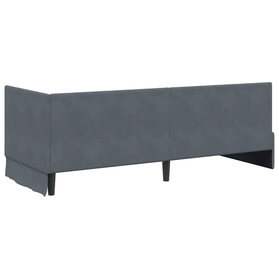 Cadre de lit d'angle avec matelas 2 pcs Gris Velours - 9