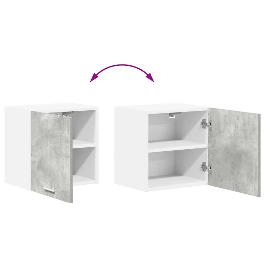 Armoire suspendue 2 pcs Gris béton et Blanc 40 x 31 x 40 cm - 12