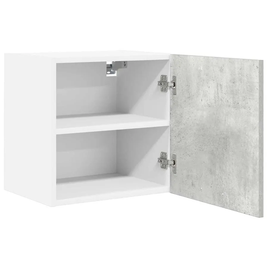 Armoire suspendue 2 pcs Gris béton et Blanc 40 x 31 x 40 cm - 6