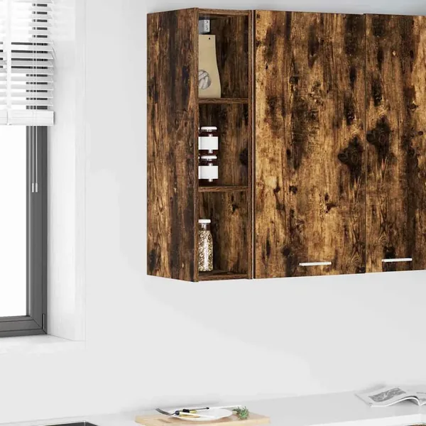 Armoire suspendue avec stockage Chêne fumé 20 x 29,5 x 80 cm