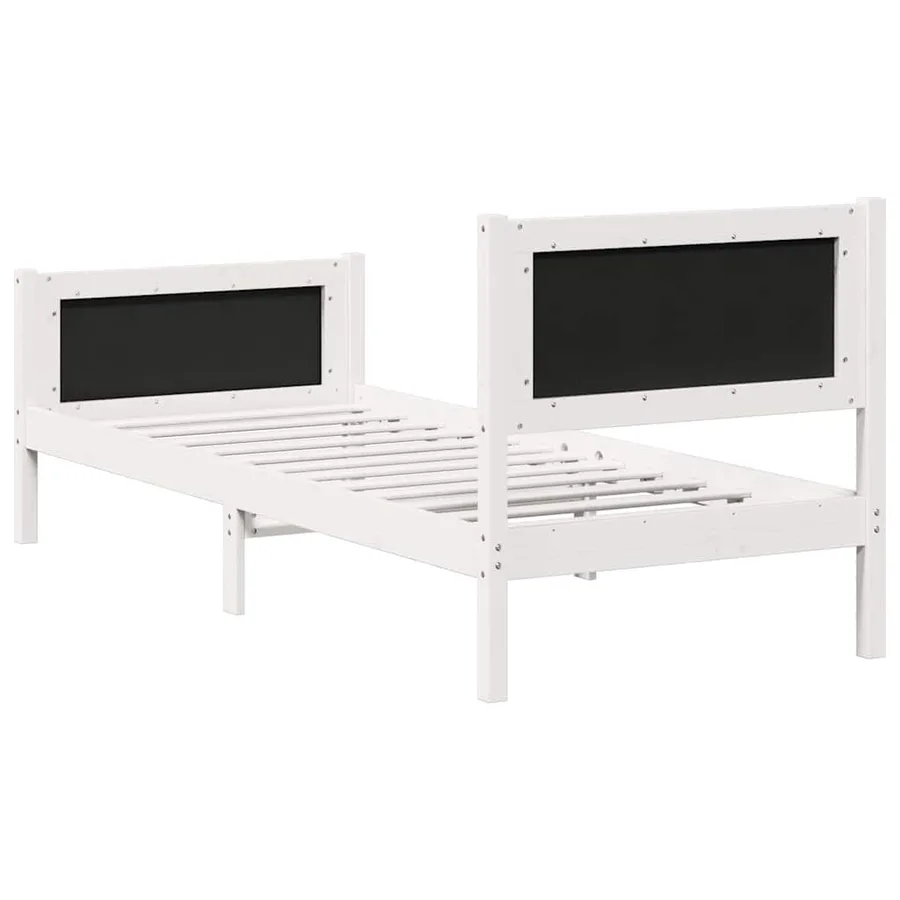Cadre de lit avec tête de lit Gris clair 75 x 190 cm Pin massif - 7