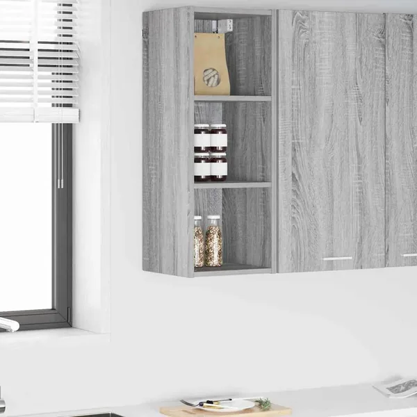 Armoire suspendue avec stockage Gris Sonoma 30 x 29,5 x 80 cm