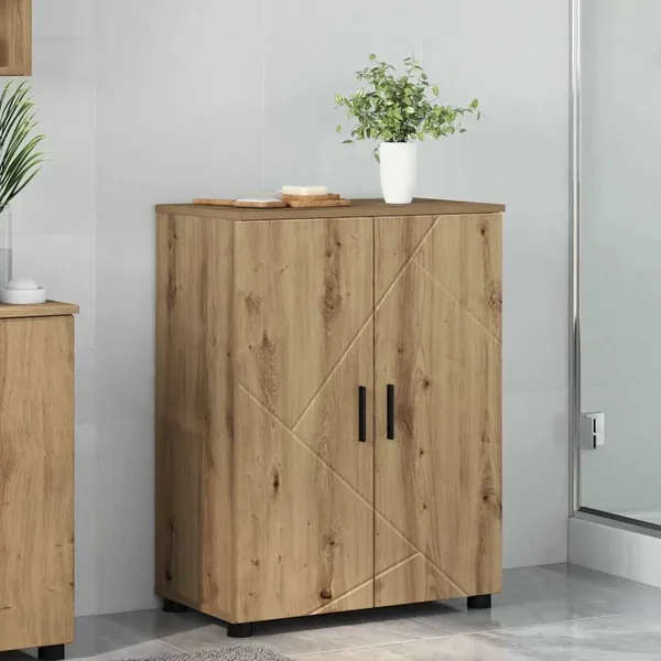 Cabinet de salle de bain Chêne artisanal 60 x 35 x 80 cm