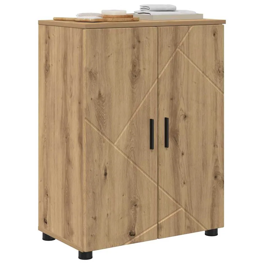 Cabinet de salle de bain Chêne artisanal 60 x 35 x 80 cm - 3