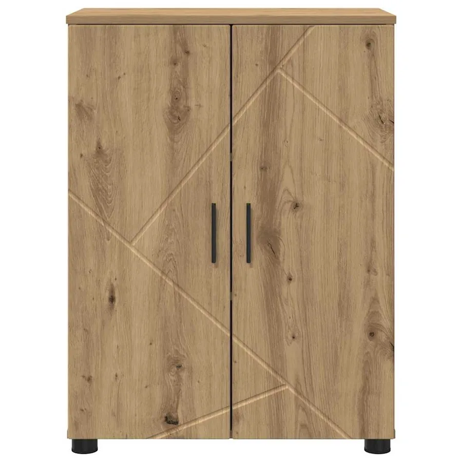 Cabinet de salle de bain Chêne artisanal 60 x 35 x 80 cm - 6
