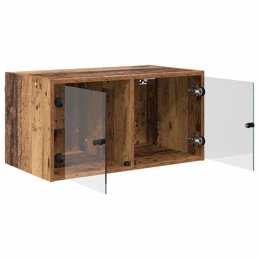 Cabinets muraux Montage mural 2 pcs Bois Ancien 68 x 37 x 35 cm - 5