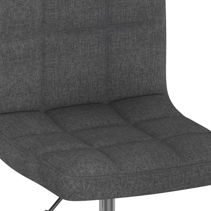 Tabouret de bar pivotant Gris foncé Tissu - 6