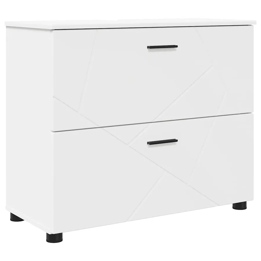 Cabinet de salle de bain avec tiroir Blanc 76,5 x 35 x 64 cm - 2