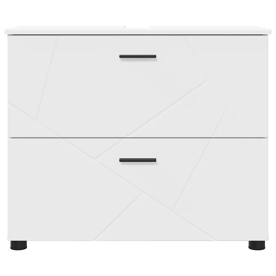 Cabinet de salle de bain avec tiroir Blanc 76,5 x 35 x 64 cm - 6