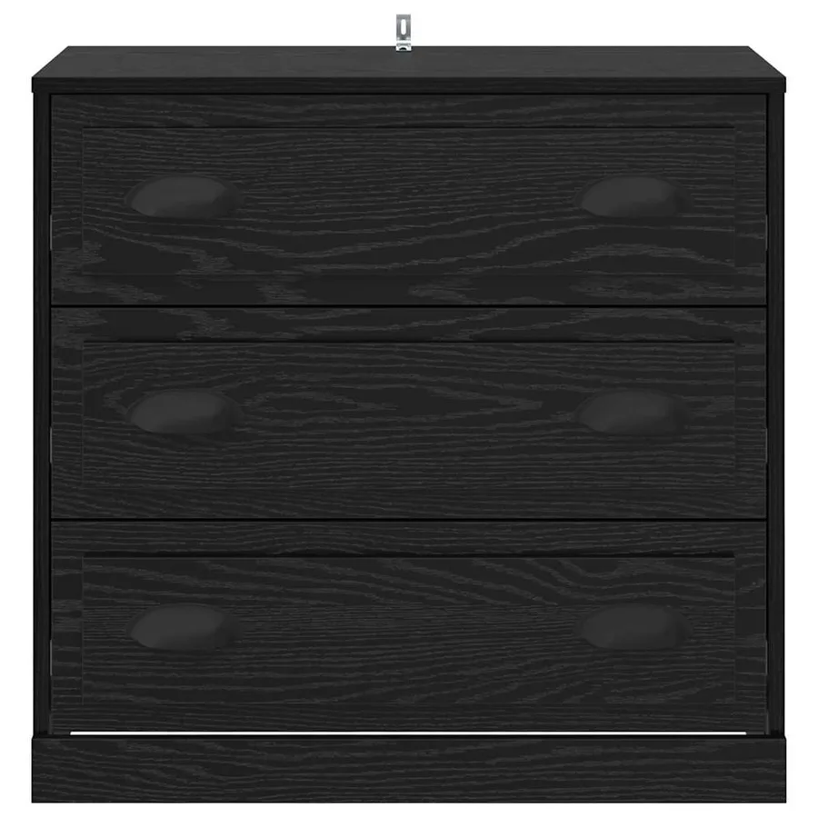 Buffet Chêne noir 70 x 35,5 x 67,5 cm Bois d'ingénierie - 6