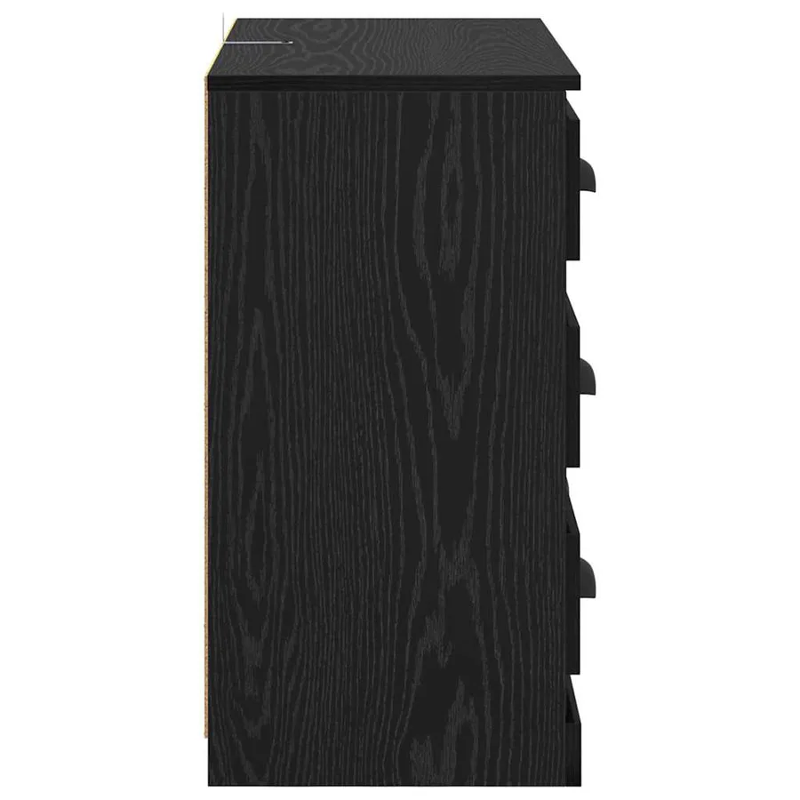 Buffet Chêne noir 70 x 35,5 x 67,5 cm Bois d'ingénierie - 7