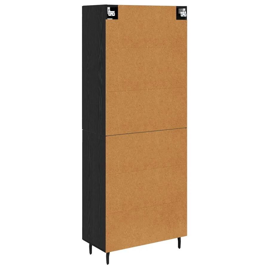 Haut Armoire 2 pcs Chêne noir Bois d'ingénierie - 10