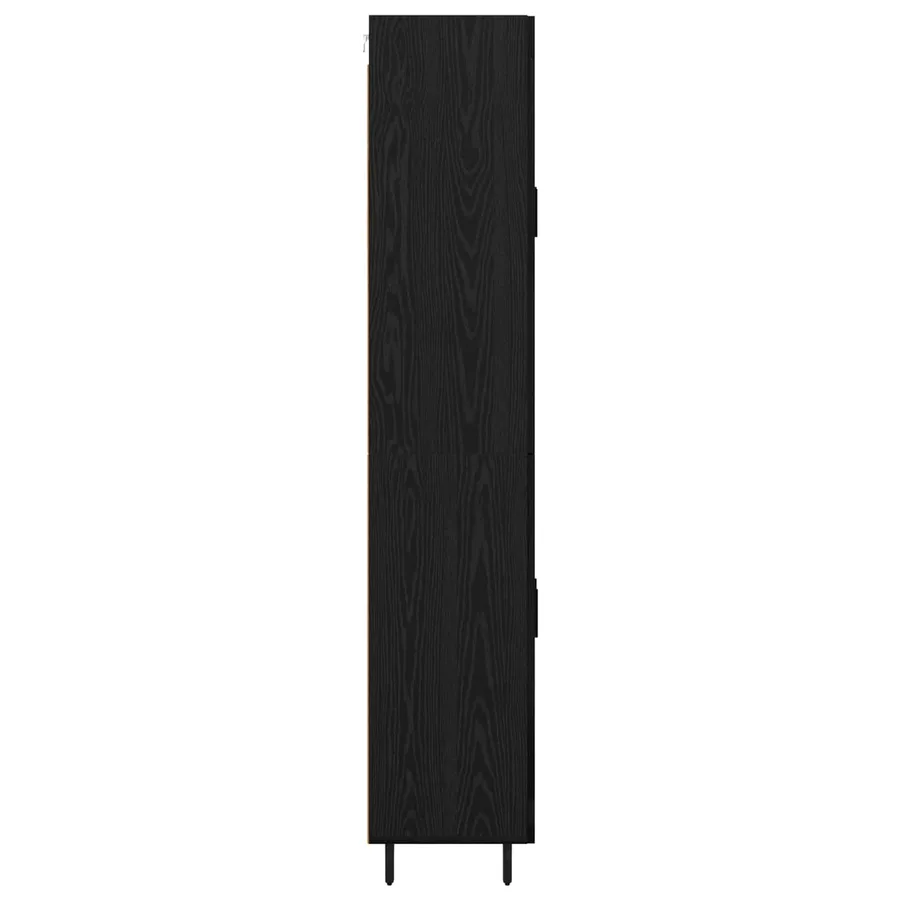 Haut Armoire 2 pcs Chêne noir Bois d'ingénierie - 9