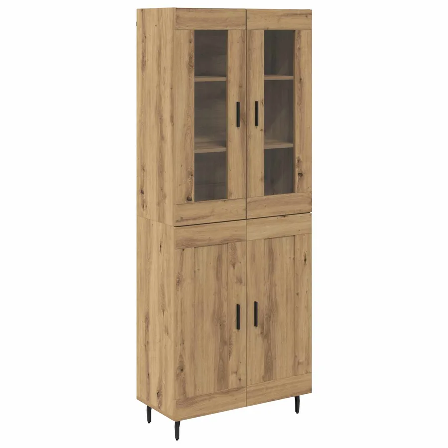 Haut Armoire 2 pcs Chêne artisanal 69,5 x 34 x 180 cm - 2
