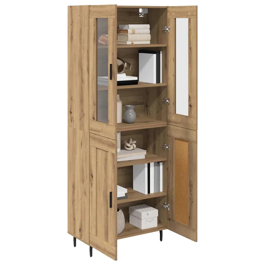 Haut Armoire 2 pcs Chêne artisanal 69,5 x 34 x 180 cm - 3