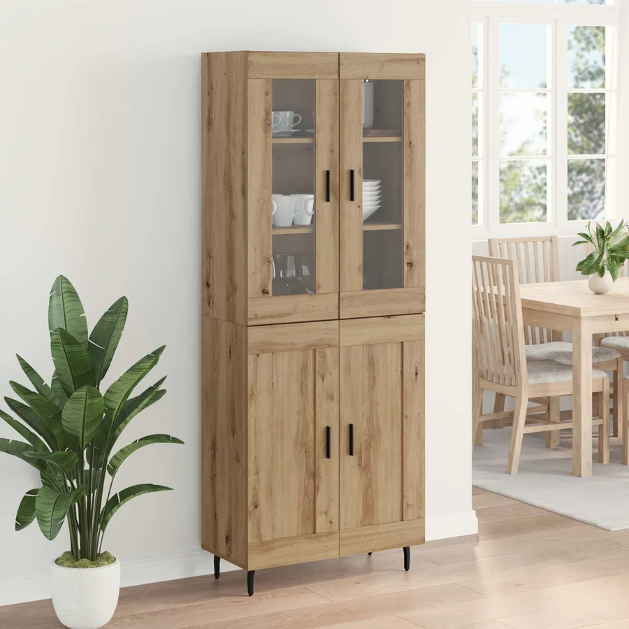 Haut Armoire 2 pcs Chêne artisanal 69,5 x 34 x 180 cm - 4