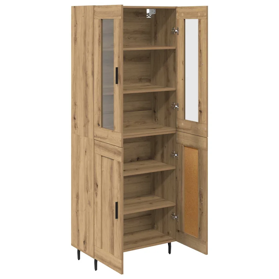 Haut Armoire 2 pcs Chêne artisanal 69,5 x 34 x 180 cm - 5