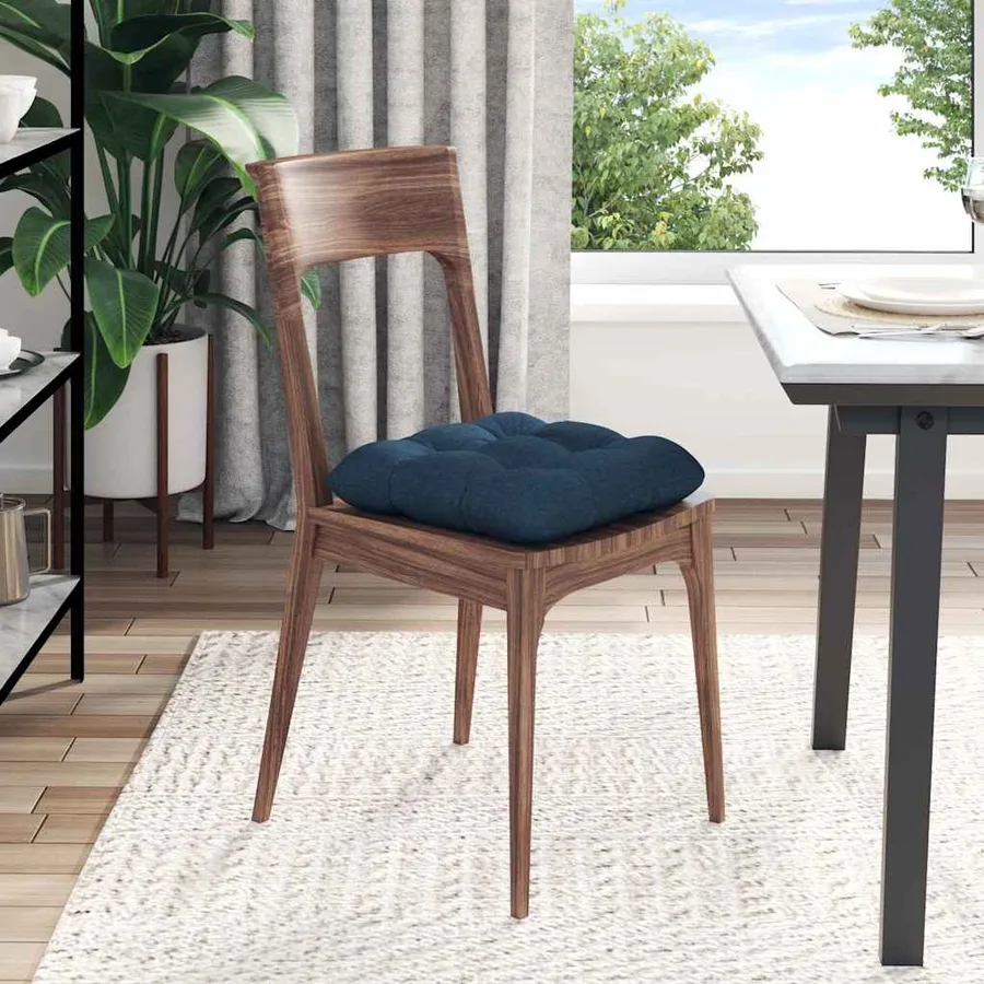 Coussins de siège 4 pcs Bleu 45 x 45 x 12 cm tissu - 4