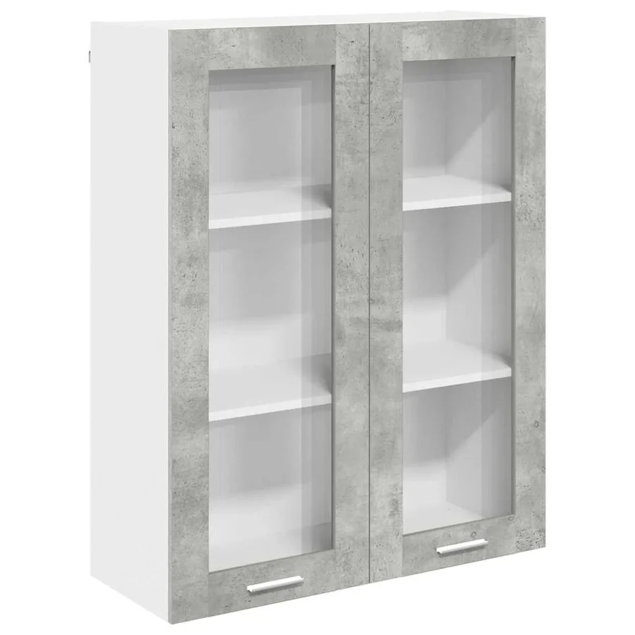 Armoire suspendue Gris béton 80 x 31 x 100 cm Bois d'ingénierie - 2