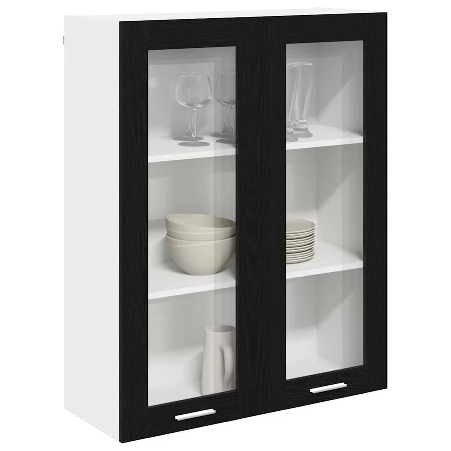 Armoire suspendue Chêne noir 80 x 31 x 100 cm Bois d'ingénierie - 3