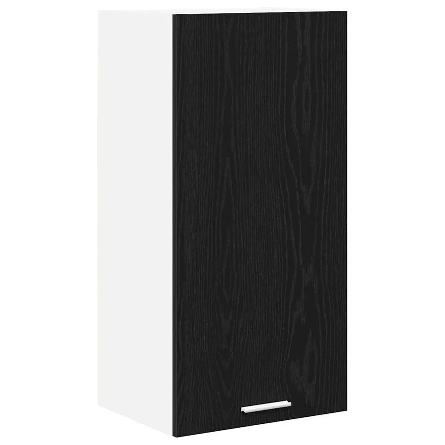 Armoire suspendue Riga Chêne noir et Blanc 40 x 31 x 80 cm - 2