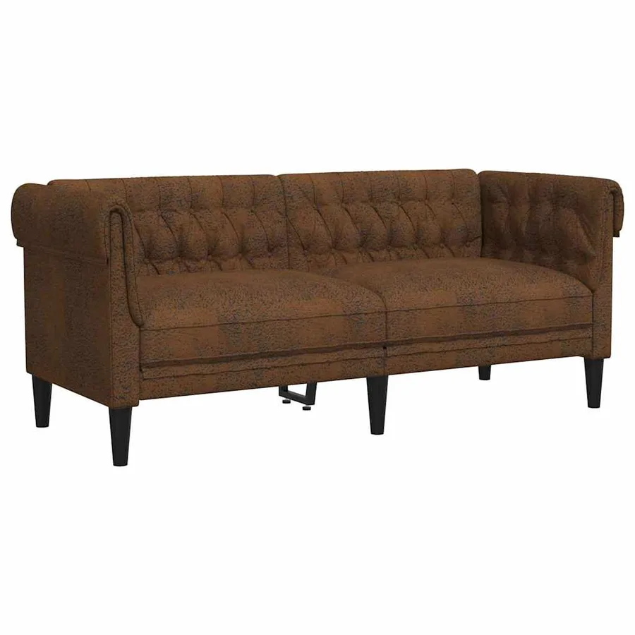 Canapé Marron 182,5 x 74,5 x 74,5 cm Polyester - 2