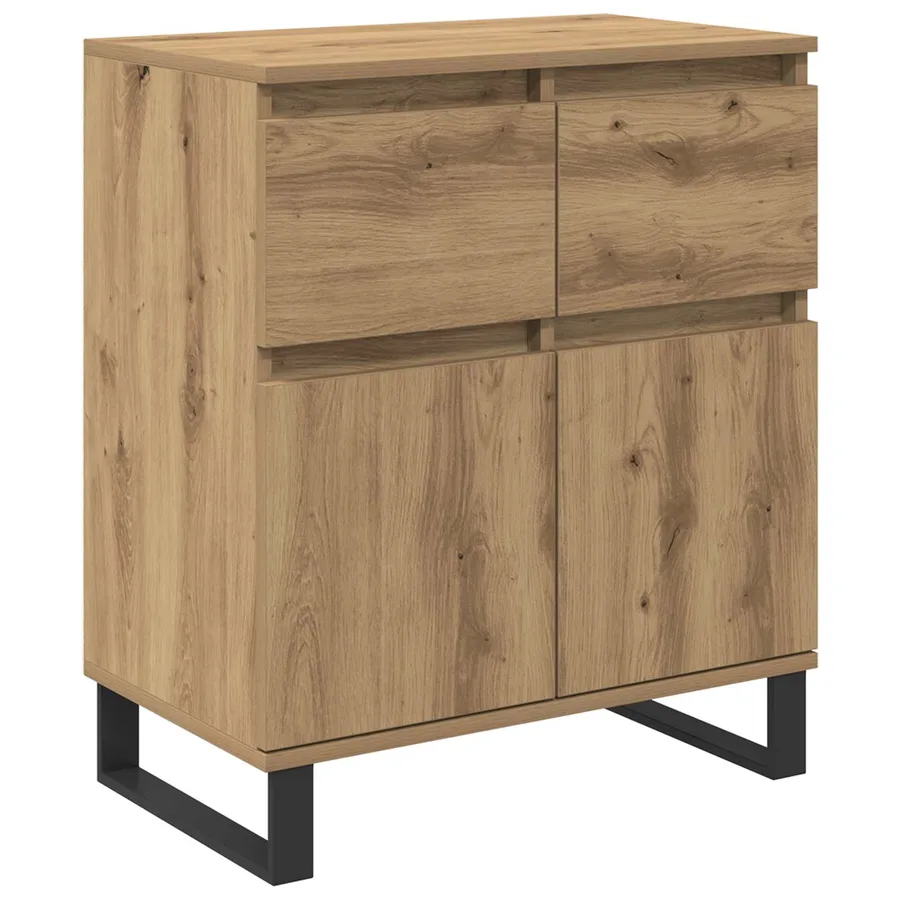 Buffet Chêne artisanal 60 x 35 x 70 cm Bois d'ingénierie et fer - 2
