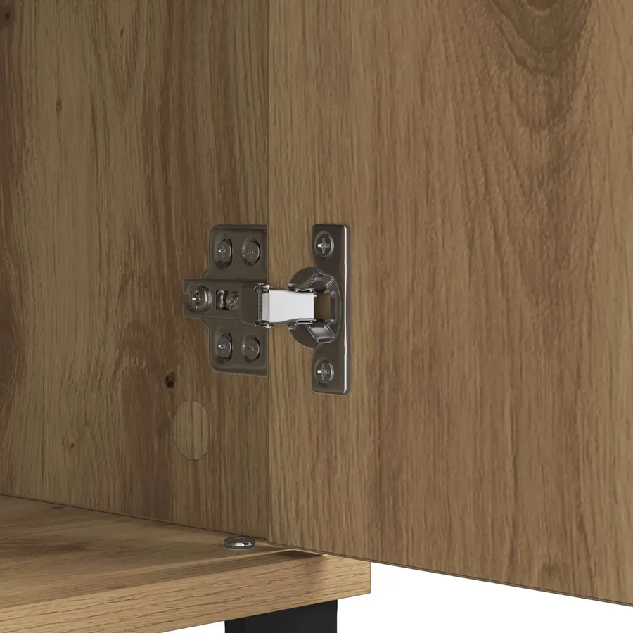 Buffet Chêne artisanal 60 x 35 x 70 cm Bois d'ingénierie et fer - 8