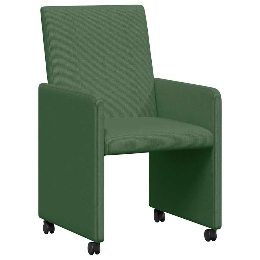 Chaises de Salle à Manger avec Roues 2 pcs Vert gris - 2