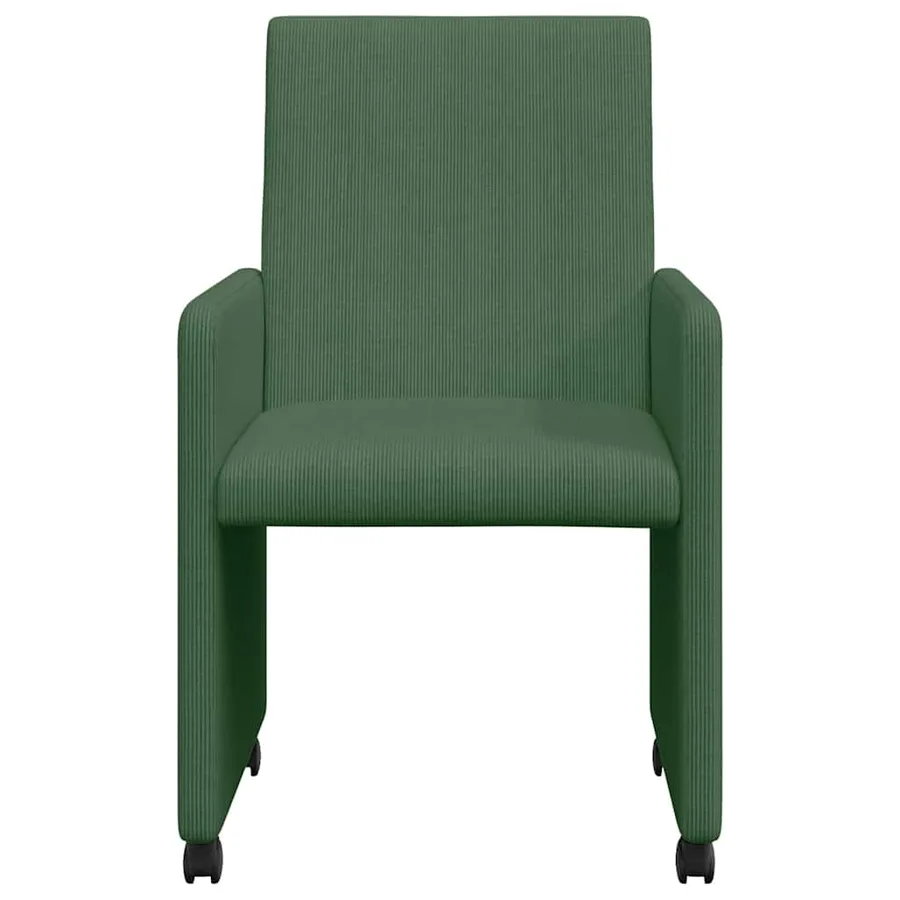 Chaises de Salle à Manger avec Roues 2 pcs Vert gris - 4