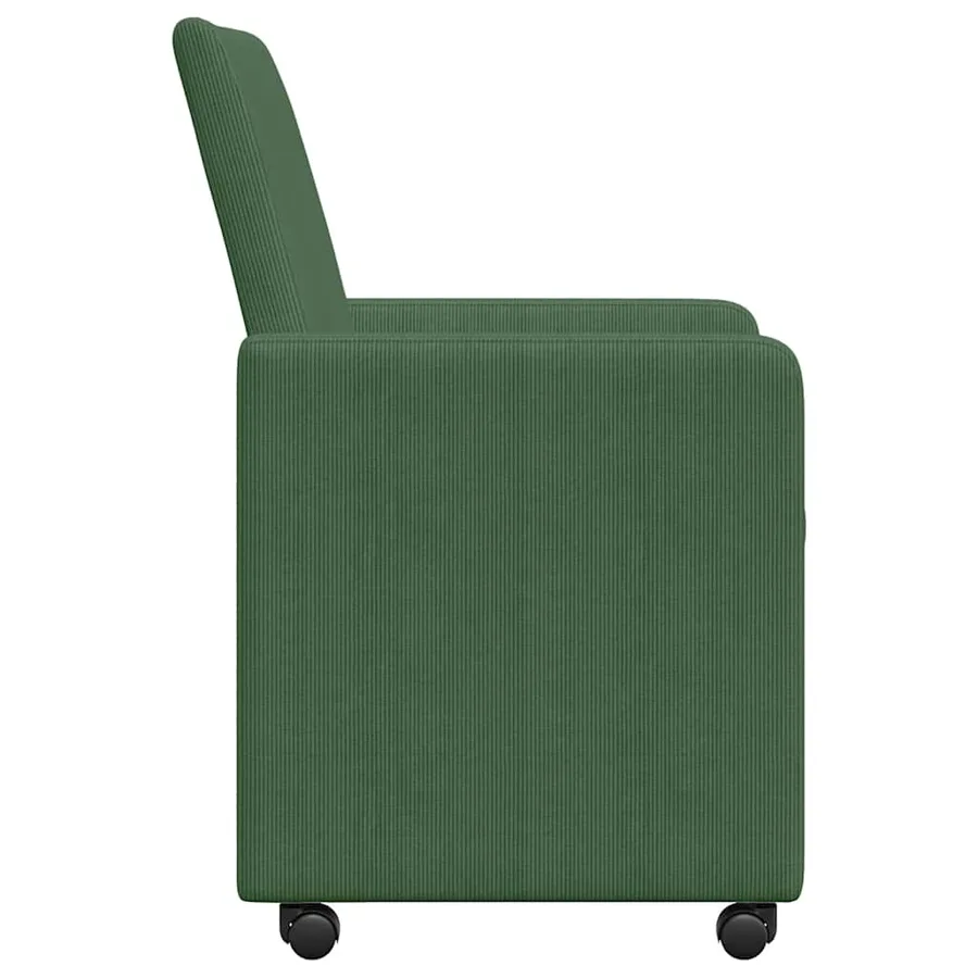 Chaises de Salle à Manger avec Roues 2 pcs Vert gris - 5