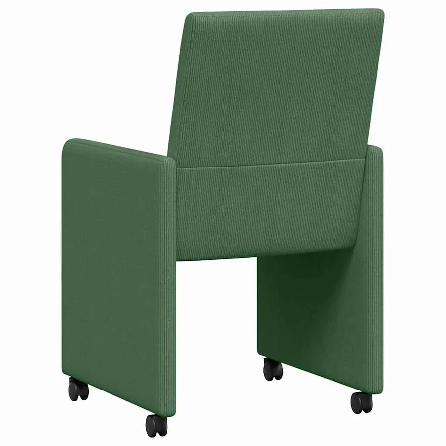 Chaises de Salle à Manger avec Roues 2 pcs Vert gris - 6