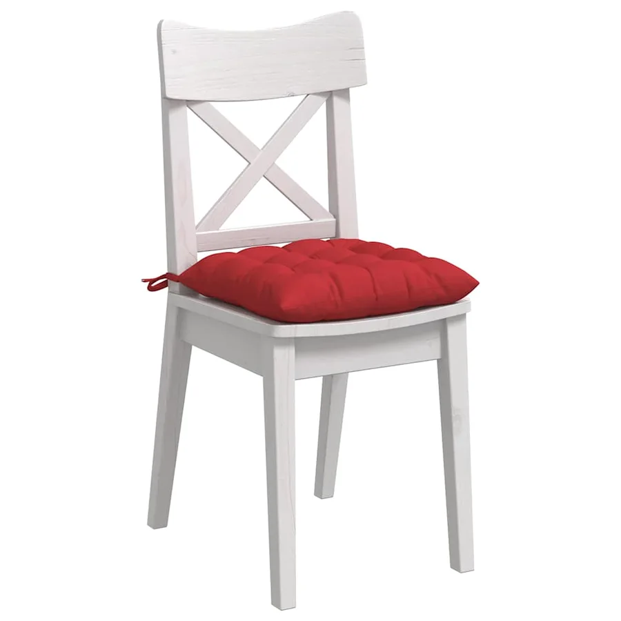 Coussins de siège 4 pcs Rouge 40 x 40 x 6 cm tissu - 3