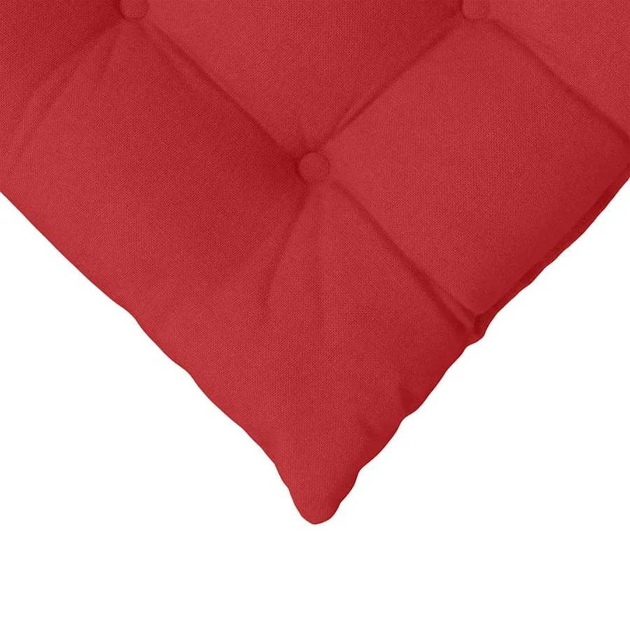 Coussins de siège 4 pcs Rouge 40 x 40 x 6 cm tissu - 9