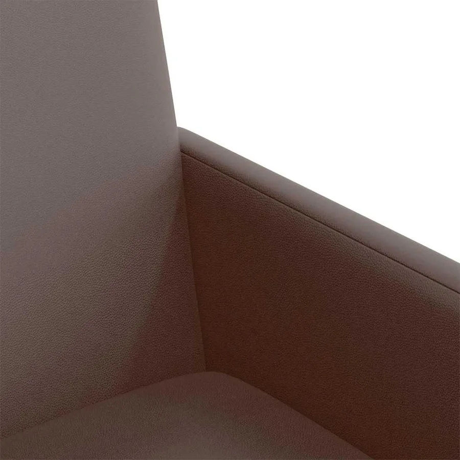 Chaises de Salle à Manger avec Roues 2 pcs Marron Faux cuir - 7