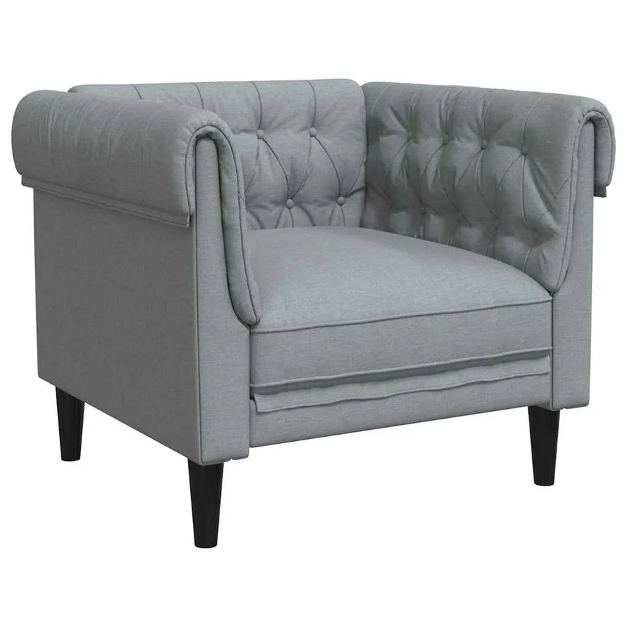 Canapé de salon 3 pcs Gris clair 201,5 x 74,5 x 74,5 cm tissu - 4
