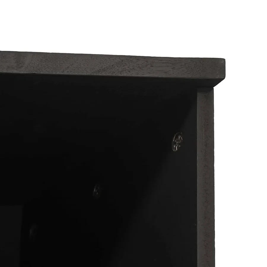 Armoire de salle de bain avec tiroir Noir 38 x 33 x 160 cm - 6