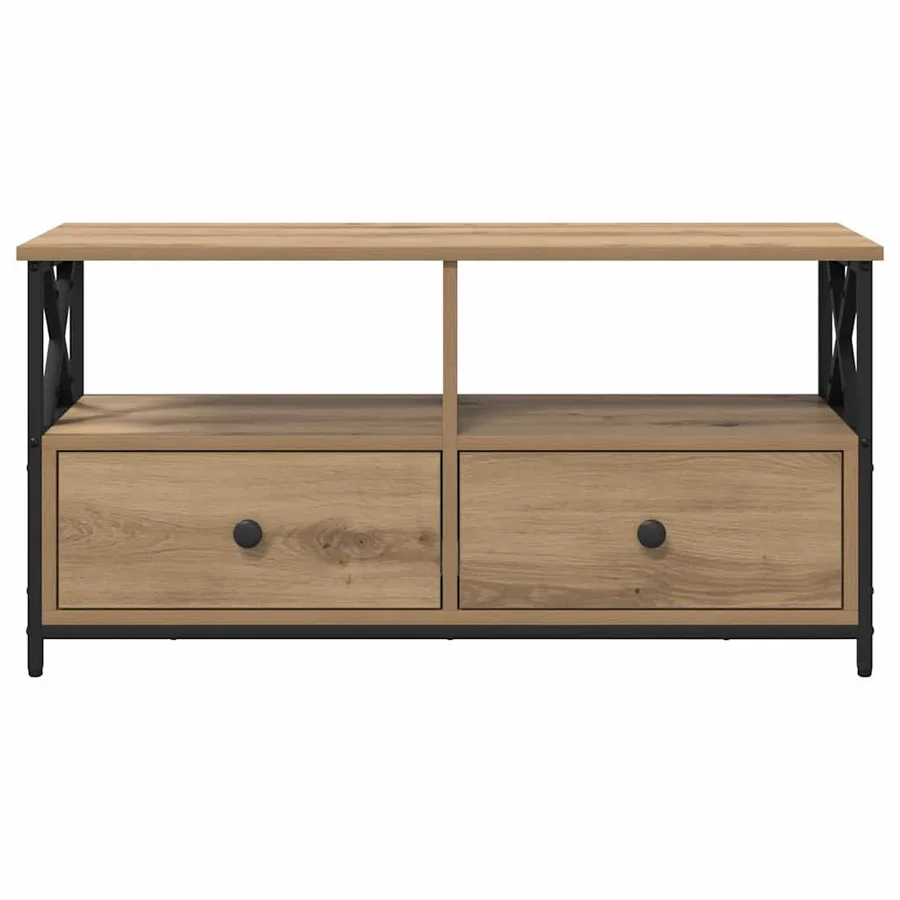 Meuble TV 90 x 33 x 45 cm Chêne artisanal - 5